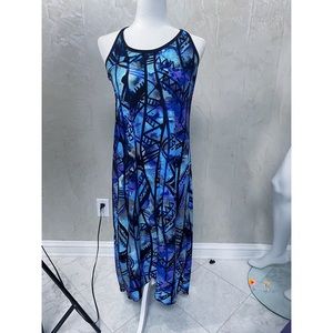 NWOT Colada Maxi Dress in Beautiful Blues and Purples